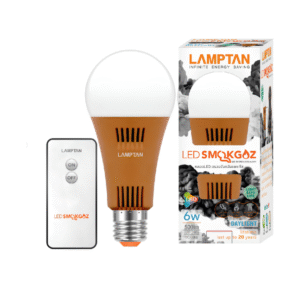 หลอด Bulb LED 6w d/l + รีโมท Smoke Gaz ระบบป้องกันไฟไหม้ LAMPTAN