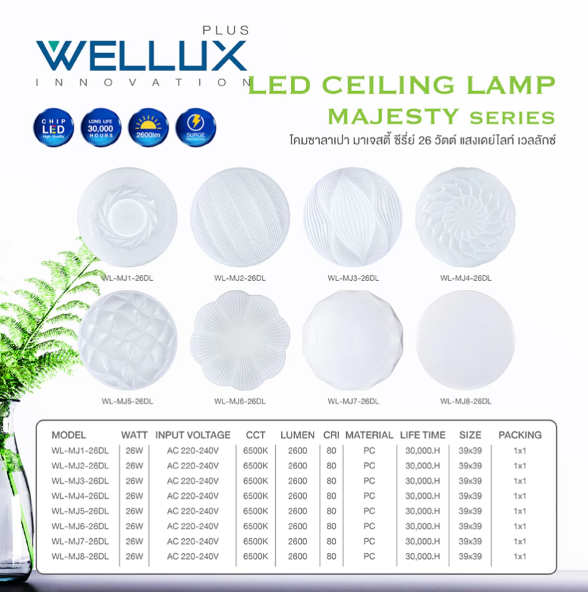 โคมซาลาเปา LED 26w d/l รุ่น Majesty ML-MJ5-26DL WELLUX - Image 4