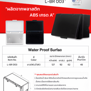 บ๊อกซ์ลอย กันน้ำ 2 x 4 แนวนอน  ฝาทึบ LEETECH