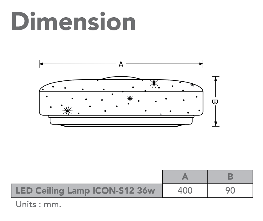 โคมซาลาเปา LED ICON-S12 36W เปลี่ยนสี3สีได้ 3in1 EVE - Image 4