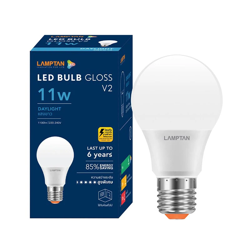 BULB LED รุ่น New Gloss 11w 1210lm LAMPTAN