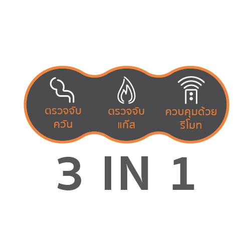 หลอด Bulb LED 6w d/l + รีโมท Smoke Gaz ระบบป้องกันไฟไหม้ LAMPTAN - Image 2