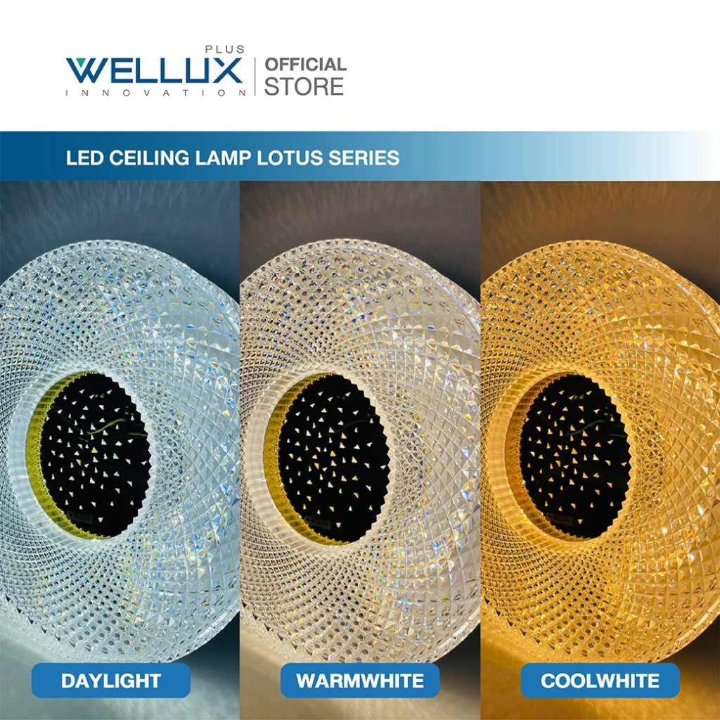 โคมซาลาเปา LED 42w 3 สเต็ป + รีโมท รุ่น Lotus WELLUX - Image 5