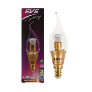 หลอดทรงเปลวเทียบ LED 3w w/w E14 GEN2 EVE