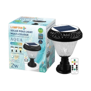ชุด โคมไฟหัวเสา LED 2w 3 STEP Solar LAMPTAN