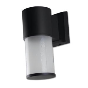 DCO- 8073-2/1W -BK 110MM (อ้วน) โคมไฟ กิ่ง ภายนอก กลมดำ แก้วขุ่น ส่อง เดี่ยว