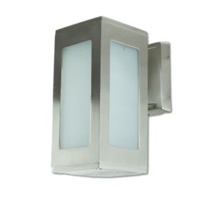 DCO- 2602-L -SN 90MM (ผอม) โคมไฟกิ่ง ภายนอก สี่เหลี่ยม เงิน ขุ่น ส่อง เดี่ยว E27 90x195x155mm DC
