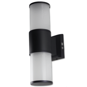 DCO- 8073-2/2 -BK 110MM (อ้วน) โคมไฟกิ่ง ภายนอก ดำ แก้วขุ่น ส่อง คู่ E27 DC