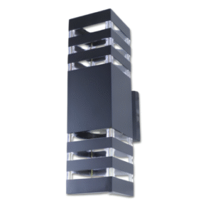 DCO- 2827 -2A -BK โคมกิ่ง ดำ เหลี่ยม 3 ขีด ส่อง คู่ 90x335x150mm DC
