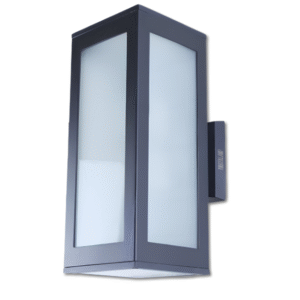 DCO- KL8024-A -BK โคมไฟกิ่ง ภายนอก เหลี่ยม ดำ ขุ่น ส่อง บน/ล่าง E27 120x295x180mm DC