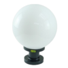 DCO- 55508 -250mm โคมหัวเสา กลม ขาว 10 นิ้ว นม PVC + ฐาน DC