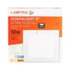 LED panel ฝัง สี่เหลี่ยม ขาว 18w d/l 8 นิ้ว รุ่น Ultra Slim Alu. LAMPTAN