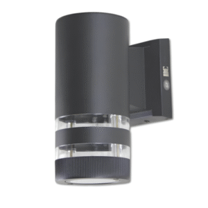 DCO- 2213-1 -BK 90MM (ผอม) โคมไฟกิ่ง ภายนอก กลม ดำ 2 ขีด ส่อง เดี่ยว E27 90x200mm DC