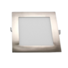 LED PANEL ฝัง เหลี่ยม ขอบเงิน 12w d/l w/w รุ่น DL-FB175-12-S/WH DC