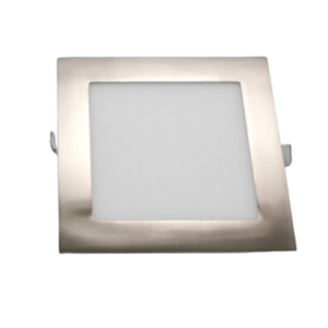 LED PANEL ฝัง เหลี่ยม ขอบเงิน 12w w/w รุ่น DL-FB175-12-S/WW DC