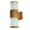 DCO-3605-RW โคมไฟกิ่ง ภายนอก กลม ขุ่น ไม้ ส่อง คู่ E27 DC