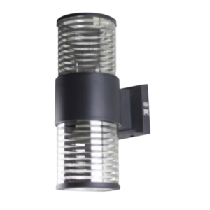 DCO- 2510-2 -BK 110MM (อ้วน) โคมไฟกิ่ง ภายนอก กลม ดำ ส่อง คู่ E27 DC