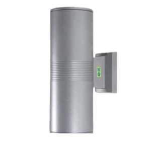 DCO- 2075 -GY 110MM (อ้วน) โคมไฟกิ่ง ภายนอก กลม เทา ส่อง คู่ E27 110x300mm DC