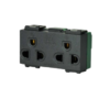 แบบเสียบ ดำ ปลั๊กกราวด์คู่ (ตั้ง) รุ่น PCH-904NC-BK Y-Series CHANG