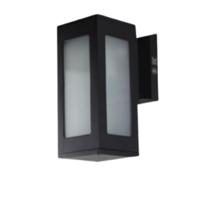 DCO- 2602-L -BK 90MM (ผอม)โคมไฟกิ่ง ภายนอก สี่เหลี่ยม ดำ ขุ่น ส่อง เดี่ยว E27 90x195x155mm DC