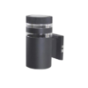 DCO- 2213-1 -BK 90MM (ผอม) โคมไฟกิ่ง ภายนอก กลม ดำ 2 ขีด ส่อง เดี่ยว E27 90x200mm DC