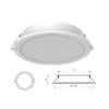 LED PANEL ฝัง กลม ขอบขาว 15w d/l w/w c/w 5 นิ้ว (ก้นหนา) PANASONIC