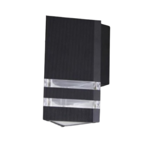 DCO- 2130-A -BK 100MM (อ้วน) โคมไฟกิ่ง ภายนอก สามเหลี่ยม 2 ขีด ดำ ส่อง เดี่ยว E27 110x195x130mm DC