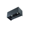 DCO- 6001-2-G9 -BK โคมไฟกิ่ง ภายนอก เหลี่ยมคู่ ดำ ส่อง คู่ ( ใช้หลอดLED G9 ) DC