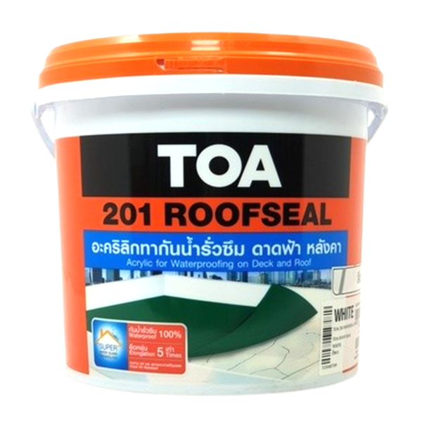 ROOFSEAL 201 อะคริลิคกัน กันน้ำซึม (สำหรับดาดฟ้า หลังคา) TOA