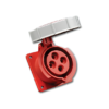 Power Plug เต้ารับ ตัวเมีย ผนังลอย หน้าตรง  IP67 (Series 2) รุ่น 3X46 แดง SALE