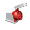 Power Plug เต้ารับ ตัวเมีย ติดผนังลอยงอ IP67 (Series 2) รุ่น 1X56 แดง SALE