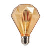 หลอด LED วินเทจ กระจกสีชาทอง ทรงเหลี่ยมเพชร E27 4W 2200k 600lm HI-TEK