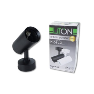 โคมแทรคไลท์ MR16 หน้ากลม / ดำ GU5.3 รุ่น Pistol  LITON