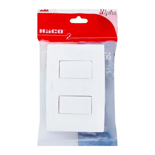 ชุด ICON ฝาครอบ 2 ช่อง + สวิตช์ 1 ทาง รุ่น IC-S21 HACO - Image 2