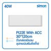 ชุด LED Panel ฝังฝ้า 40w Daylight , Cool white 60x120 cm Simon