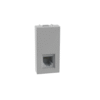 Telephone socket Rj11 1 module เต้ารับโทรศัพท์ 4 สาย RU11 สีเงิน AA5958/11N MATIX BTICINO