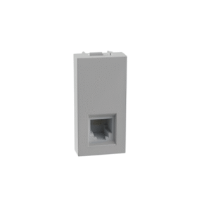 Telephone socket Rj11 1 module เต้ารับโทรศัพท์ 4 สาย RU11 สีเงิน AA5958/11N MATIX BTICINO