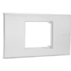 Cover plate 2 modules centered สี่เหลี่ยมจัตุรัส สีเงิน AA5522N MATIX BTICINO