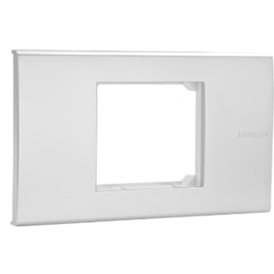 Cover plate 2 modules centered สี่เหลี่ยมจัตุรัส สีเงิน AA5522N MATIX BTICINO