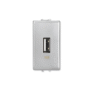 เต้ารับ USB แรงไฟสูงสุด 1,500 mA 1 ช่อง สีเงิน AA5285C1T MATIX BTICINO