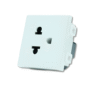 เต้ารับไฟฟ้าเดี่ยว 2P+E ขากลม+ขาแบน+สายดิน ขนาด 2 ช่อง มีม่านนิรภัย  AM5025T /AM5025TWT MATIX BTICINO