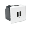 เต้ารับ USB แรงไฟสูงสุด 2,400mA 2 ช่อง AM5285C2T MATIX BTICINO