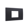 Cover plate 2 modules centered สี่เหลี่ยมจัตุรัส สีดำ AG5522N MATIX BTICINO