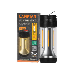 ไฟฉาย ตะเกียง ไฟฉุกเฉิน แบตในตัว 3 in 1 รุ่น Flash Light Camper LAMPTAN