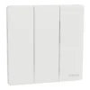Switch 1 way, 16AX, 250V, 3 gangs, Painted White NUX33_1_PW Unica X SCHNEIDER