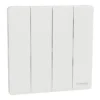 Switch 1 way, 16AX, 250V, 4 gangs, Painted White NUX34_1_PW Unica X SCHNEIDER