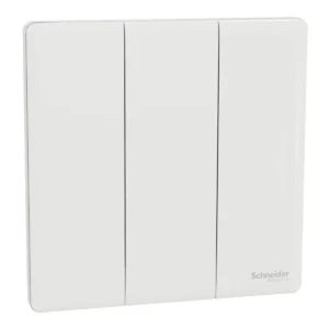 Switch 1 way, 16AX, 250V, 3 gangs, Painted White NUX33_1_PW Unica X SCHNEIDER