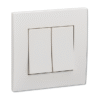 Switch, 16AX, 250V, 1 way, 2 gang, white KB32_1_WE Vivace SCHNEIDER
