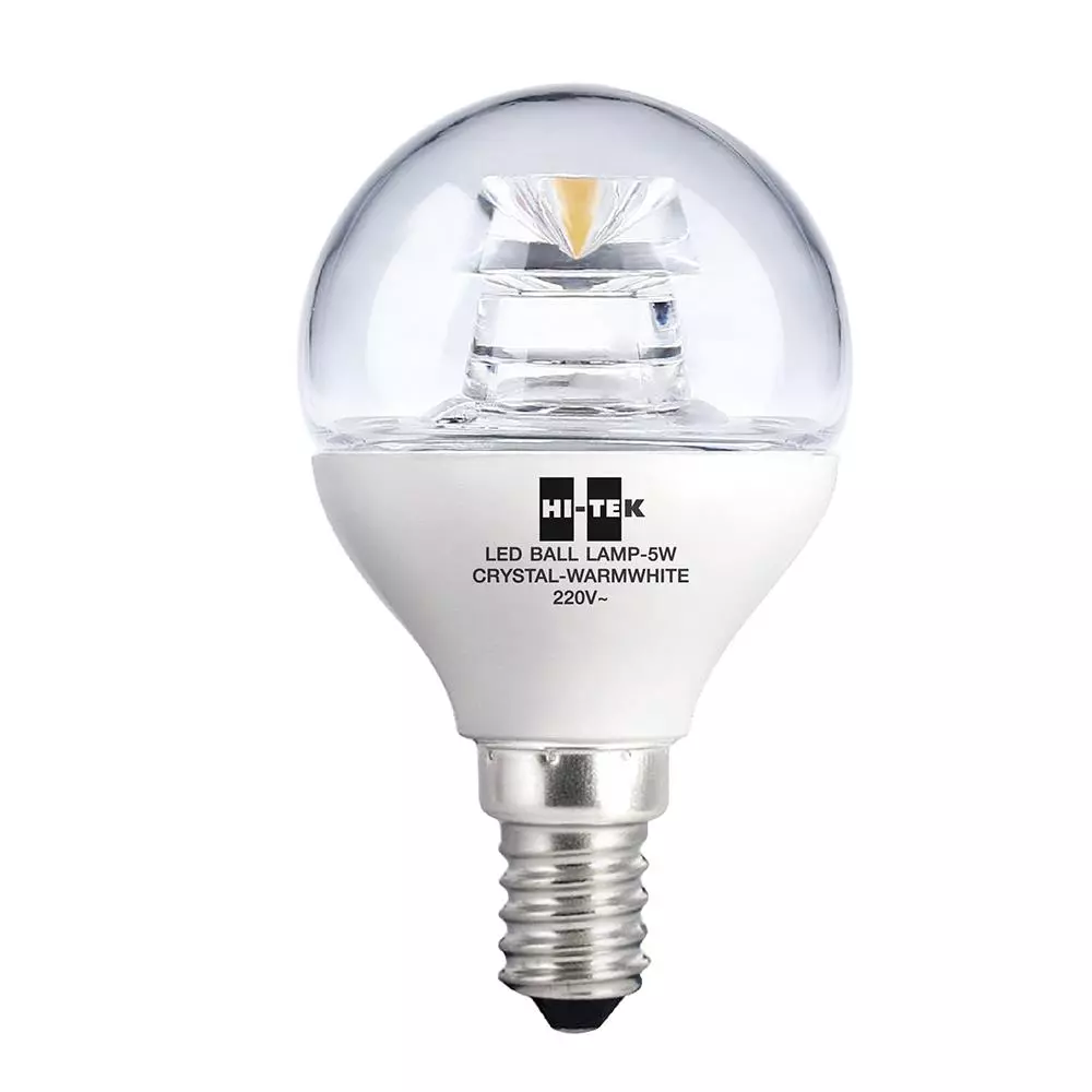หลอด ปิงปอง แท่งคริสตัล LED 5w w/w E14 รุ่น HLLCG4505W HI-TEK - Image 2