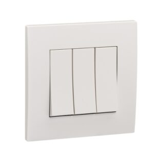 Switch, 16AX, 250V, 2 way, 3 gang, white KB33_WE Vivace SCHNEIDER